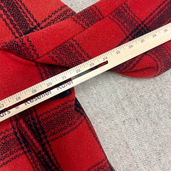 Vintage Green Bay Clothing Hunting Jacket Mens Medium Red 1940s Plaid Wool - Picture 10 of 12